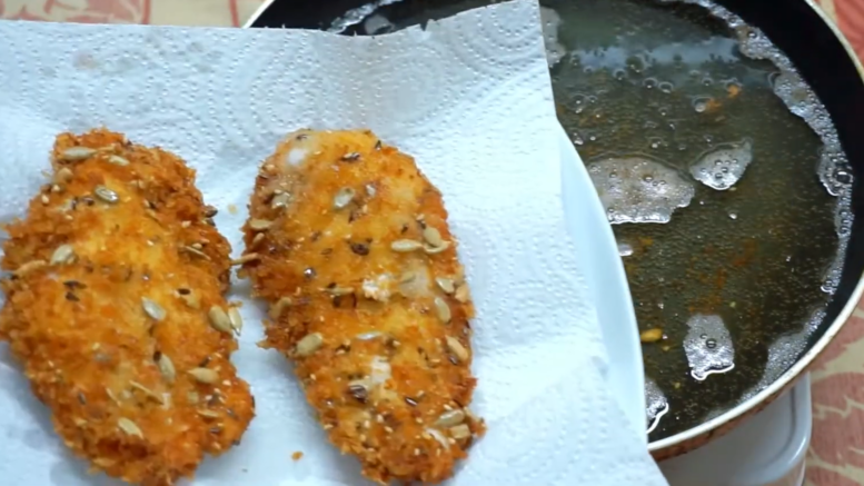 Rántott hús tojás és tej nélkül